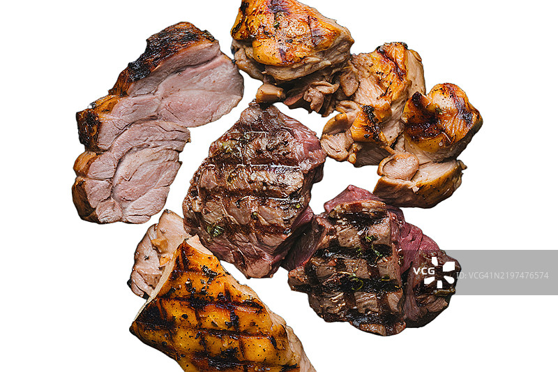 一盘烤肉的照片图片素材