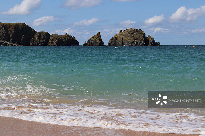 海洋与天空的美丽景色，英国，英国图片素材