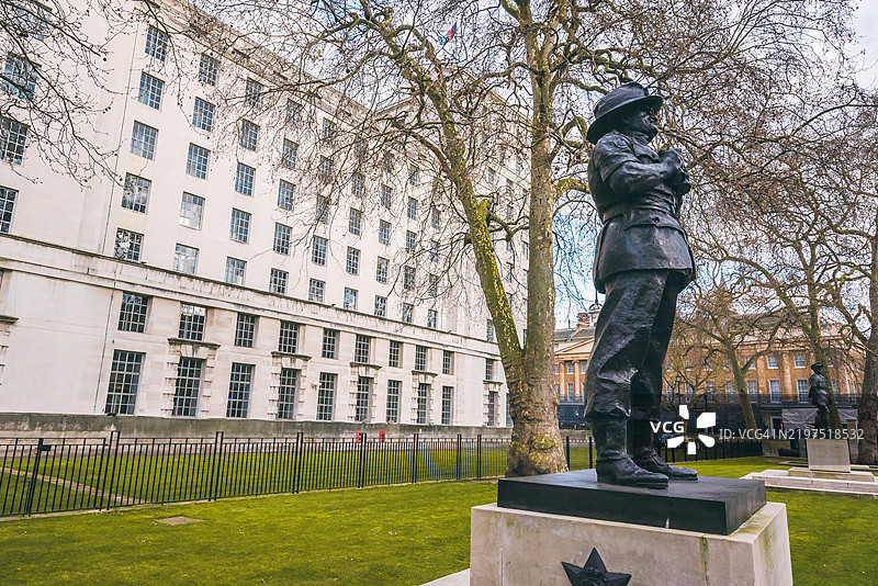 蒙哥马利元帅雕像，国防部，伦敦图片素材