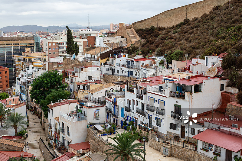 阿利坎特旅行图片，老城区风景图片素材