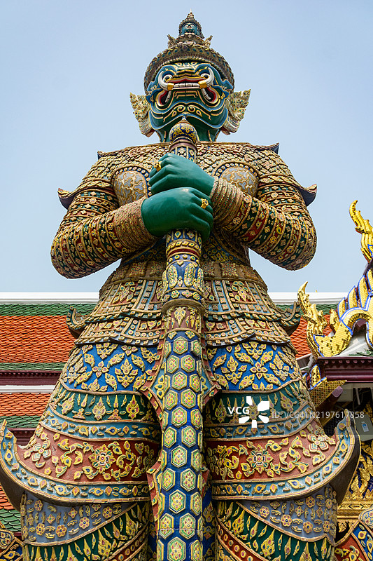 托萨坎守卫着曼谷的大皇宫。图片素材
