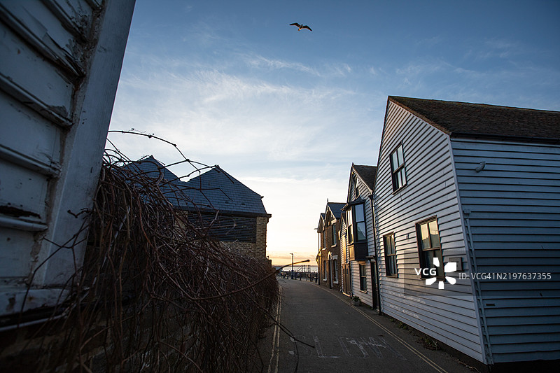 海边的宁静：探索肯特的海岸线图片素材