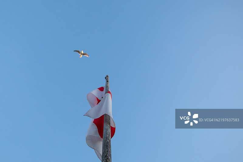 圣乔治的旗帜与天空图像图片素材
