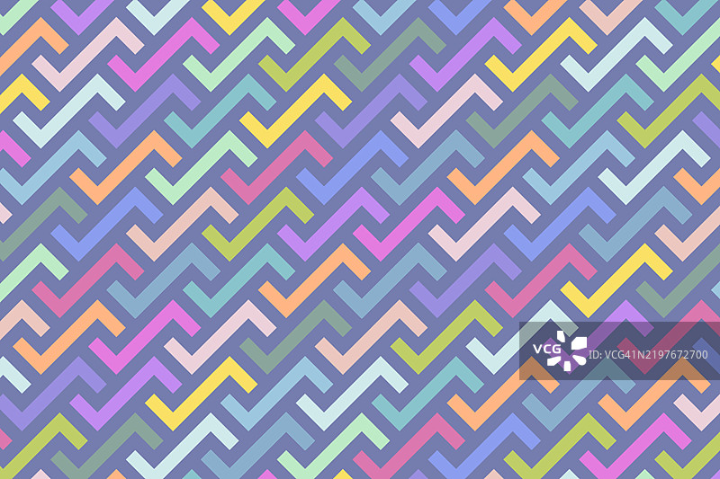 彩色几何图案与锯齿形设计图片素材