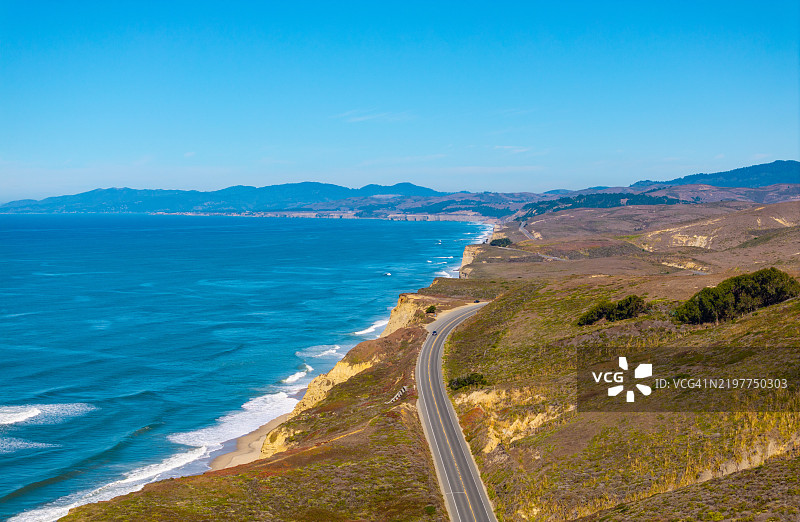 加利福尼亚太平洋海岸公路风景驾驶图片素材