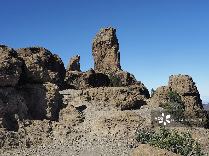 大加那利岛的罗克努布洛自然纪念碑景观，位于西班牙加那利群岛大西洋中。图片素材