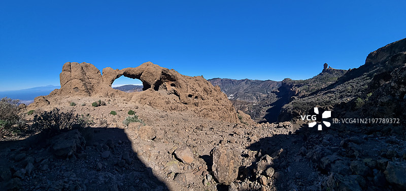 大加那利岛的本塔伊加自然拱门景观，位于加那利群岛，大西洋，西班牙图片素材