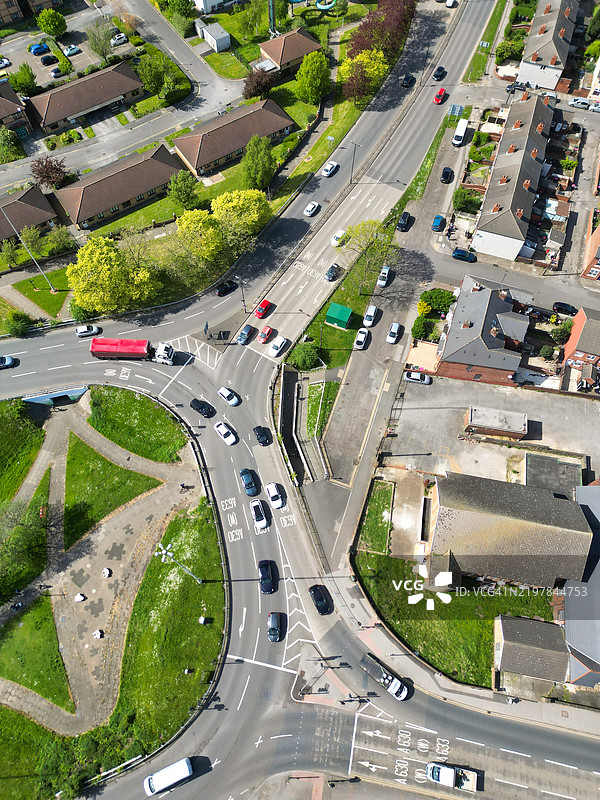 南约克郡米斯特镇罗瑟汉姆市中心的鸟瞰图图片素材