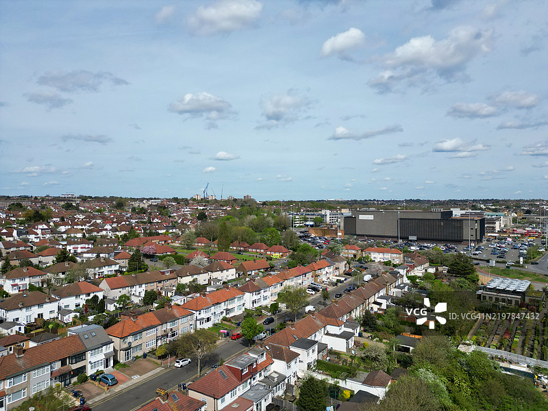 伦敦英格兰联合王国布伦特十字西亨登的建筑鸟瞰图图片素材