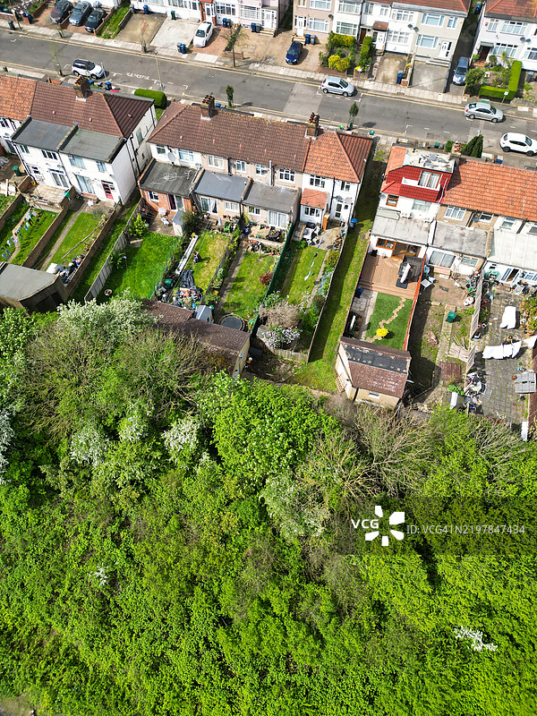 伦敦英格兰联合王国布伦特十字西亨登的建筑鸟瞰图图片素材