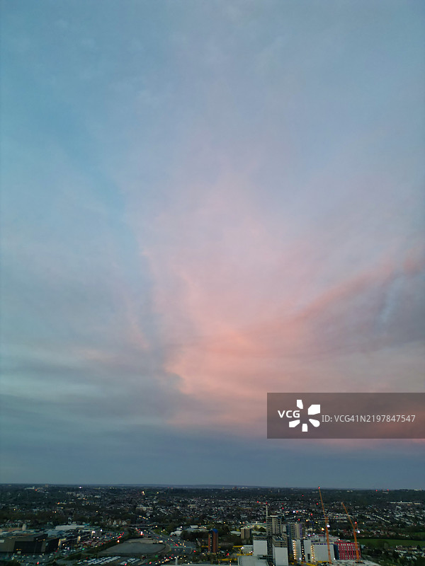 伦敦布伦特克罗斯西亨登的鸟瞰图，英格兰，联合王国图片素材