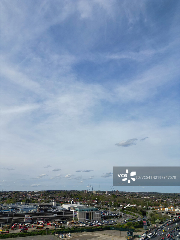 伦敦布伦特克罗斯西亨登的鸟瞰图，英格兰，联合王国图片素材