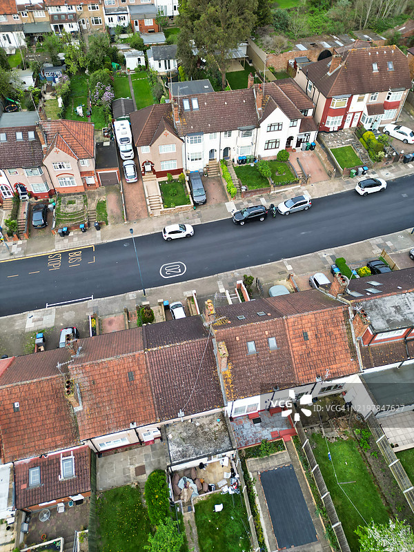 伦敦布伦特克罗斯西亨登的鸟瞰图，英格兰，联合王国图片素材
