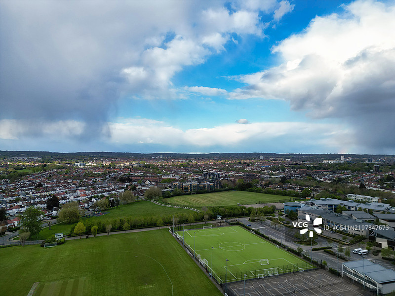 伦敦温布利的空中视角，英格兰大城市，英国大不列颠。图片素材