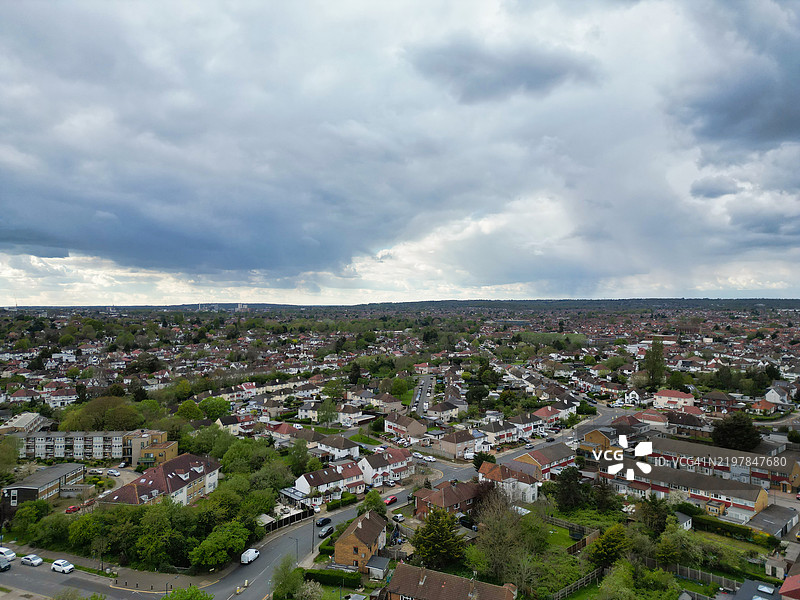 伦敦温布利的空中视角，英格兰大城市，英国大不列颠。图片素材