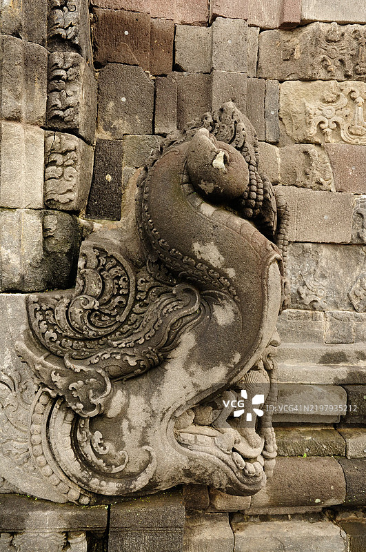 普兰巴南寺，毗湿奴庙，印尼爪哇岛的雕塑细节图片素材