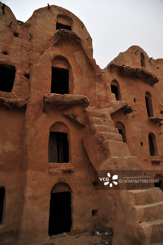 塔塔温附近的乌尔德·索尔坦堡垒粮仓，位于北撒哈拉，突尼斯图片素材