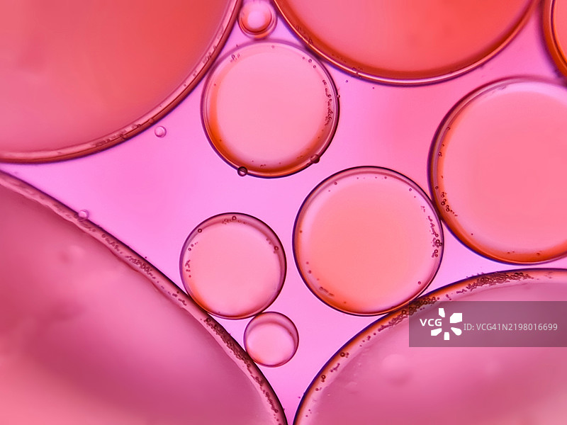 气泡的全景特写图片素材