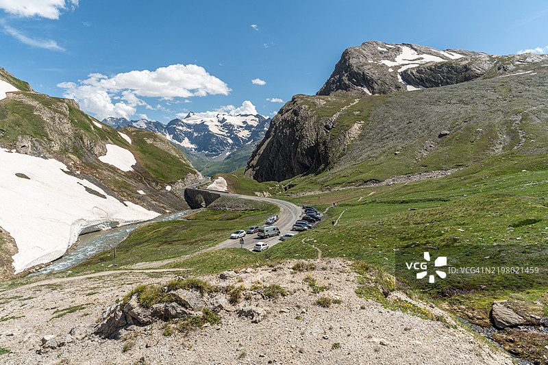 通往伊塞朗山口的道路，环法自行车赛的标志性爬坡。图片素材