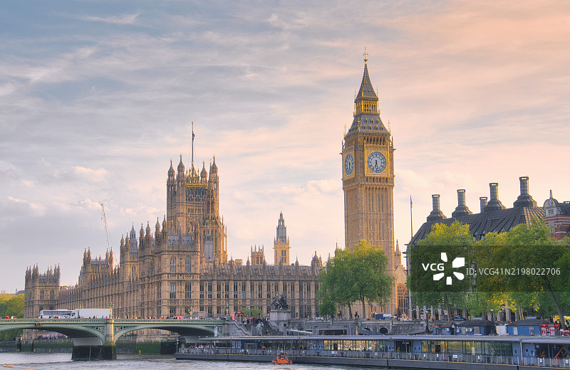 英国伦敦的国会大厦图片素材