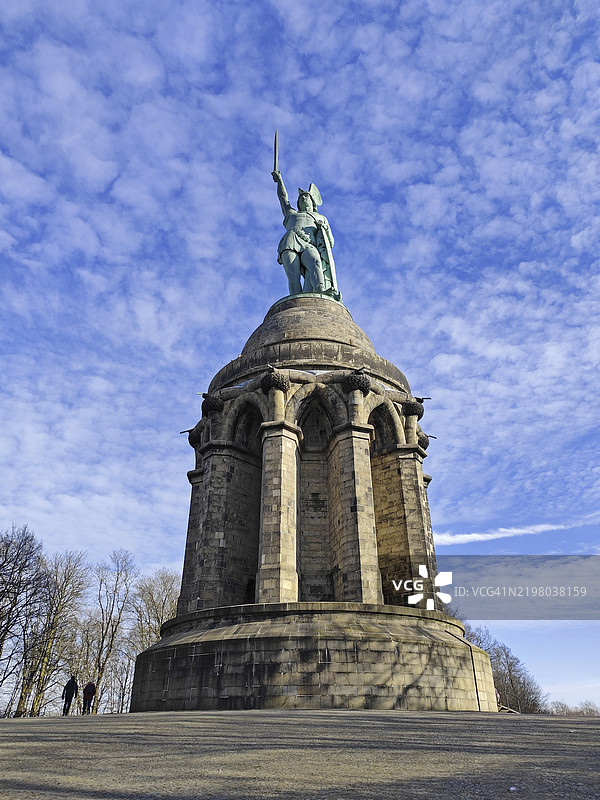 赫尔曼纪念碑，希德森，德特莫尔德，特奥图布格森林，北莱茵-威斯特法伦，德国，欧洲图片素材