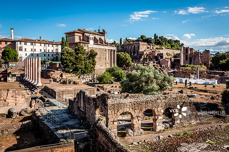 罗马拉齐奥意大利的罗马广场和平论坛。图片素材