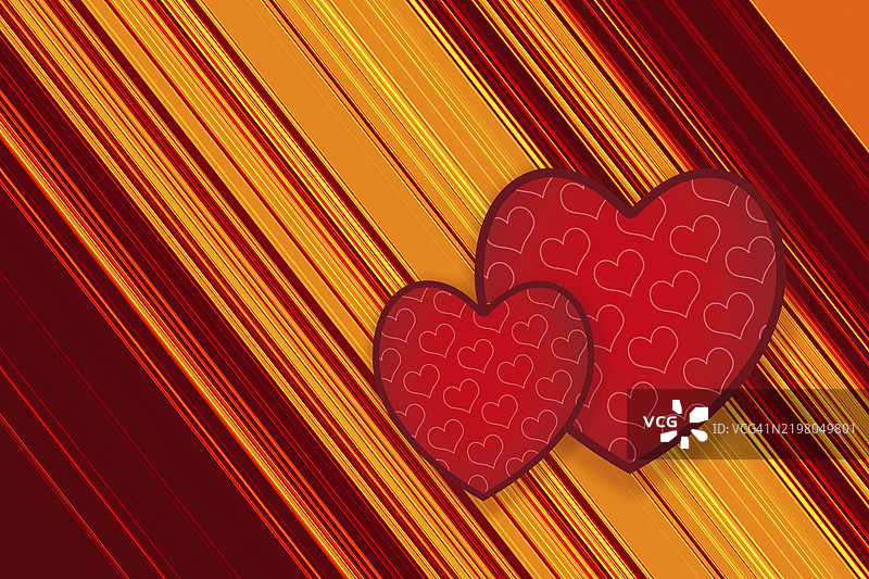 优雅的装饰性心形图案设计，适用于面料、墙纸、礼品纸、横幅、封面、海报、演示文稿、杂志和宣传册图片素材