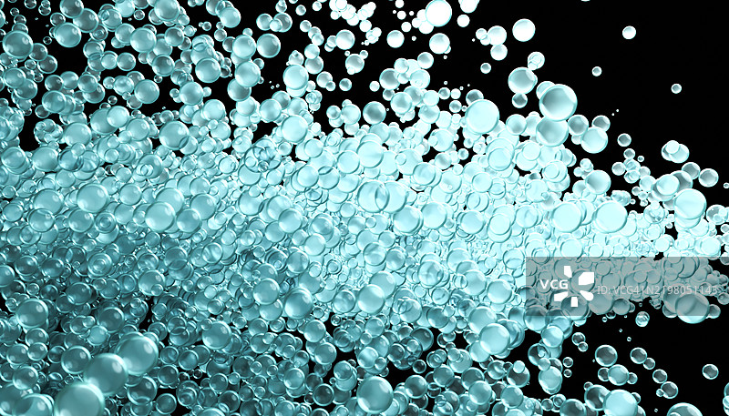 漂浮水球的抽象可视化图片素材