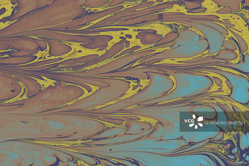 Ebru大理石效果图案设计用于印刷图片素材