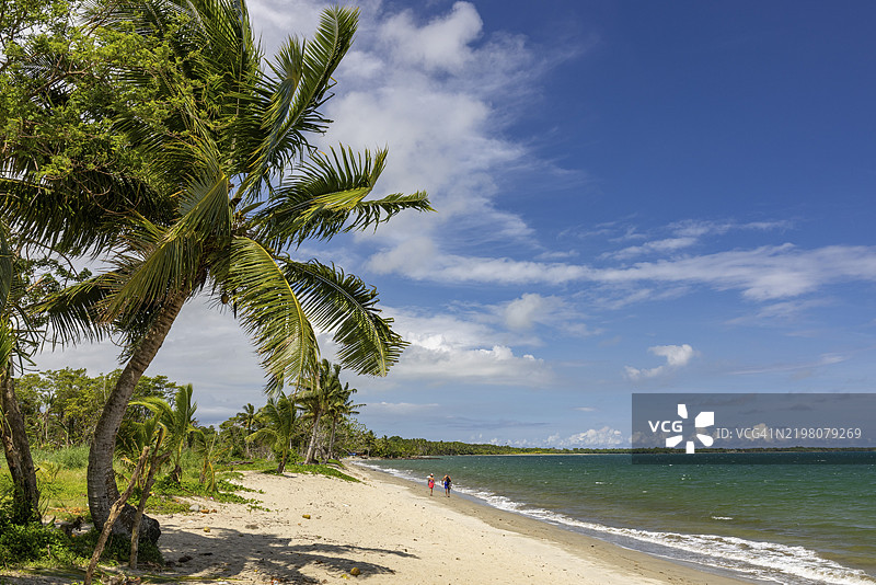 巴姆海滩，太平洋港村，罗沃德劳湾，维提岛，斐济，南太平洋图片素材