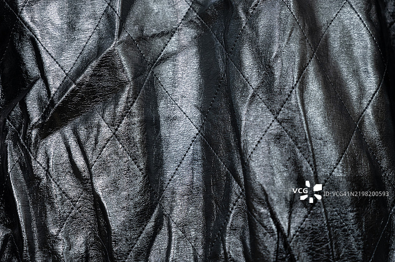 黑色布料，带有菱形图案图片素材