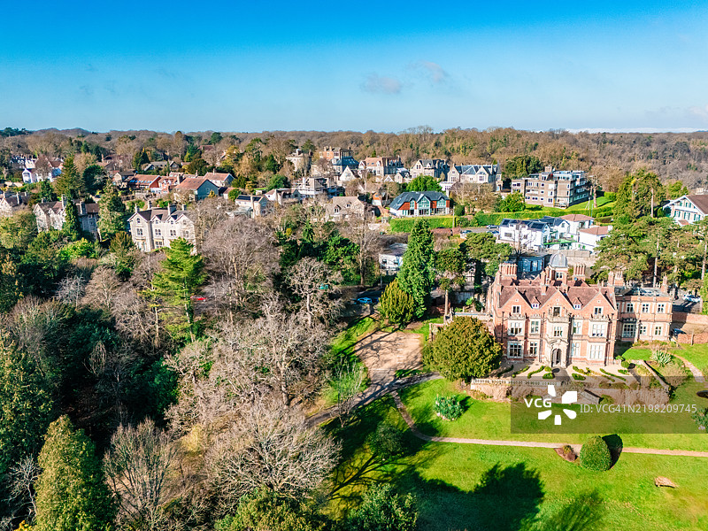 英格兰布里斯托尔山坡上的历史住宅区图片素材