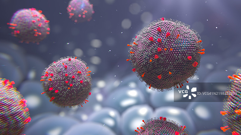 人类副黏病毒（HMPV）插图图片素材