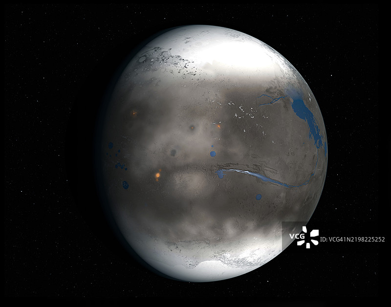 赫斯佩里安时期的火星艺术作品图片素材