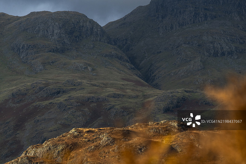 湖区的秋季色彩图片素材