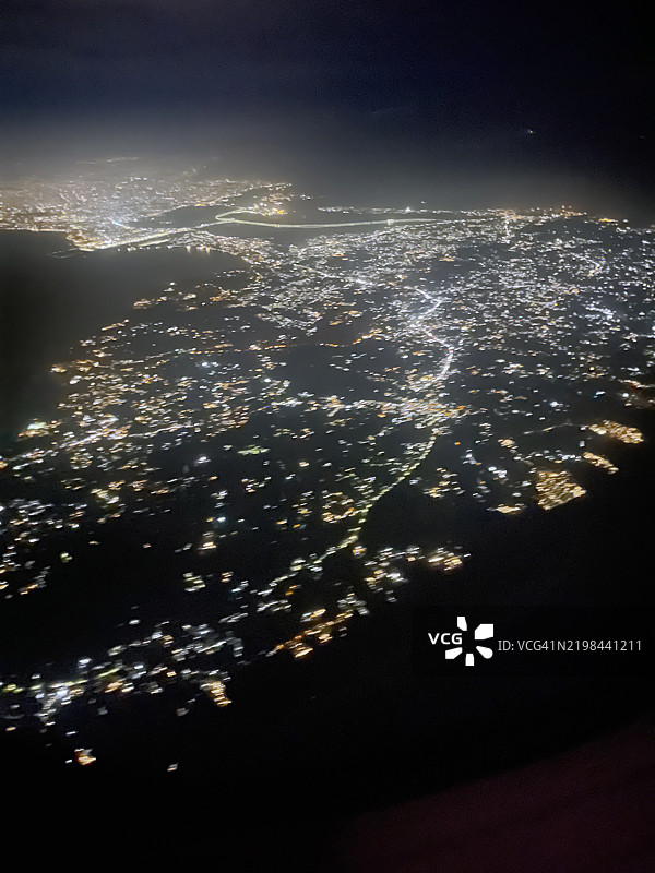 巴厘岛夜生活航拍图片素材