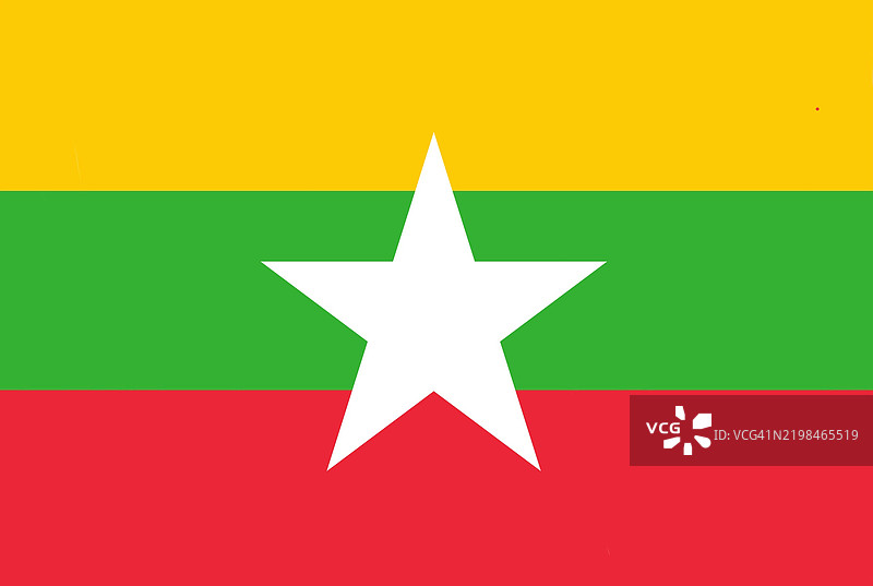 缅甸国旗 - 缅甸联邦共和国图片素材