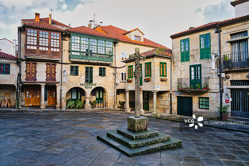 西班牙蓬特韦德拉的莱尼亚广场图片素材