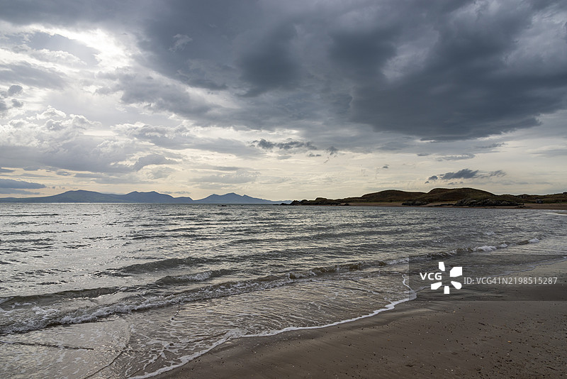 新堡海滩，安格尔西，北威尔士图片素材