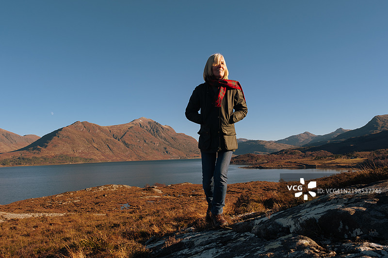在苏格兰韦斯特罗斯的托里登湖上空的宁静空间中放松身心图片素材