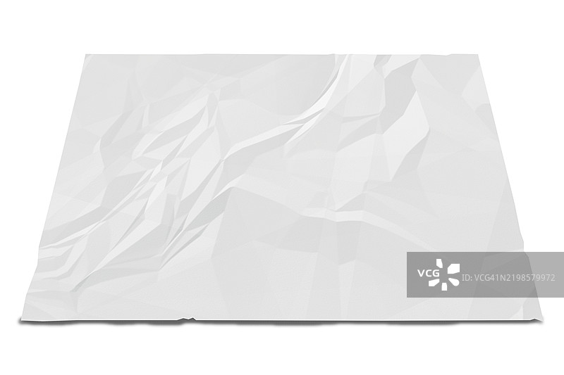 皱巴巴的白纸在浅色背景上图片素材