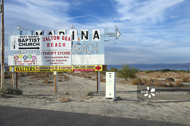 沙尔顿海滩的信息标志图片素材