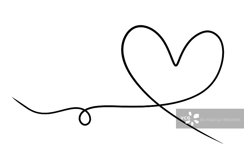连续线条心形边框，配有真实纸质心形，适用于情人节、女性节和母亲节的问候邀请图形设计，背景为白色。图片素材