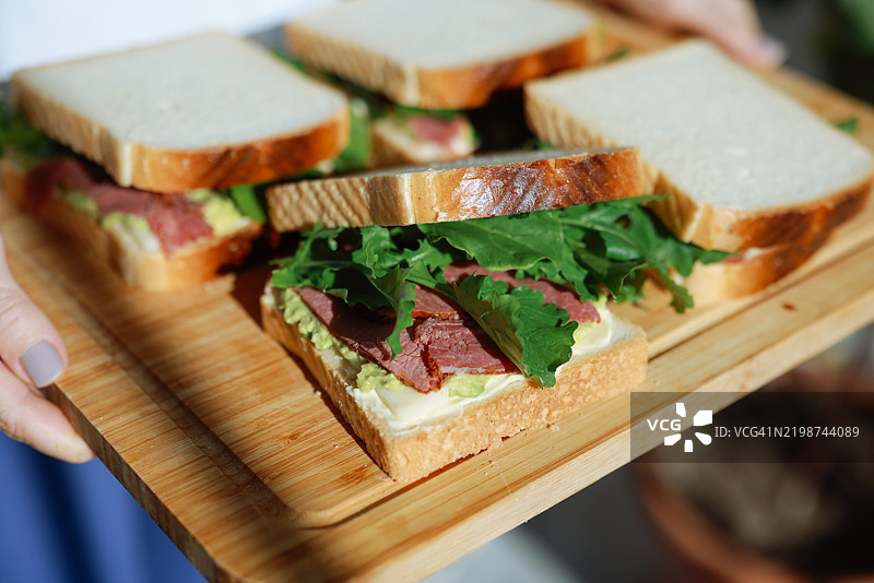 烤牛肉三明治图片素材
