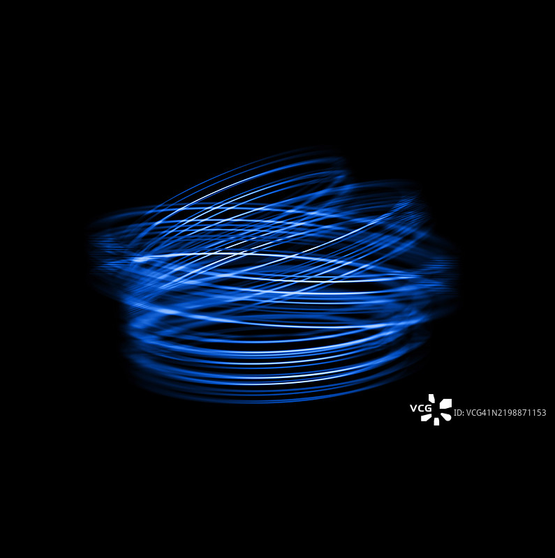 蓝色旋转线条图片素材