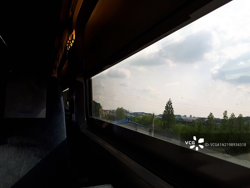 窗外风景：火车窗外的瞬间图片素材