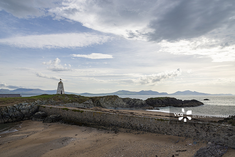 Twr Bach灯塔，兰德温岛，安格尔西，北威尔士图片素材