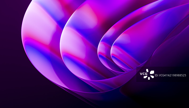 抽象的紫色和粉色旋转形状形成迷人的视觉效果图片素材