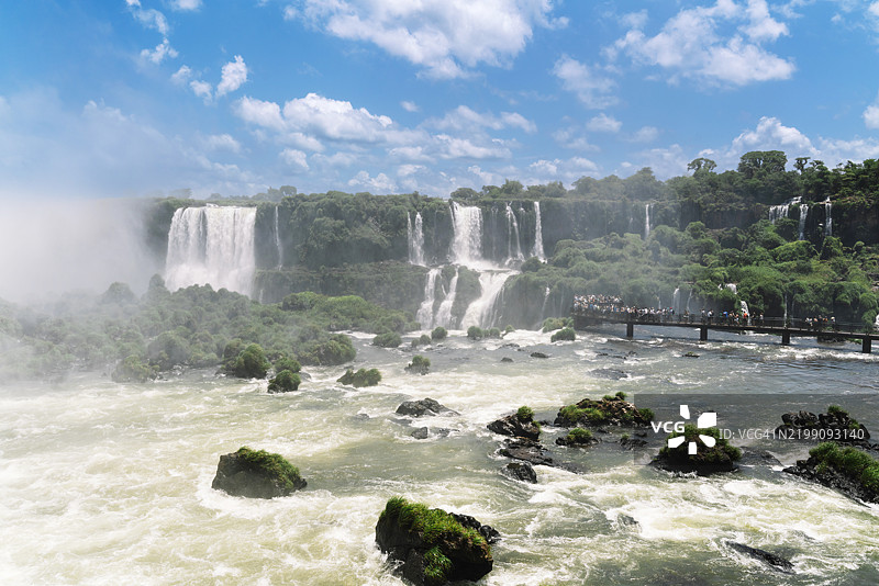巴西伊瓜苏瀑布的弗洛里亚诺瀑布风景图图片素材