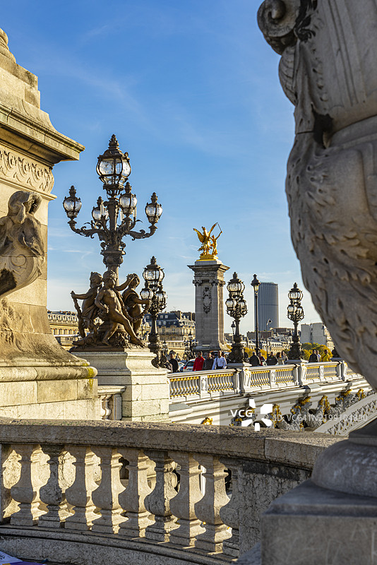 巴黎亚历山大三世桥图片素材